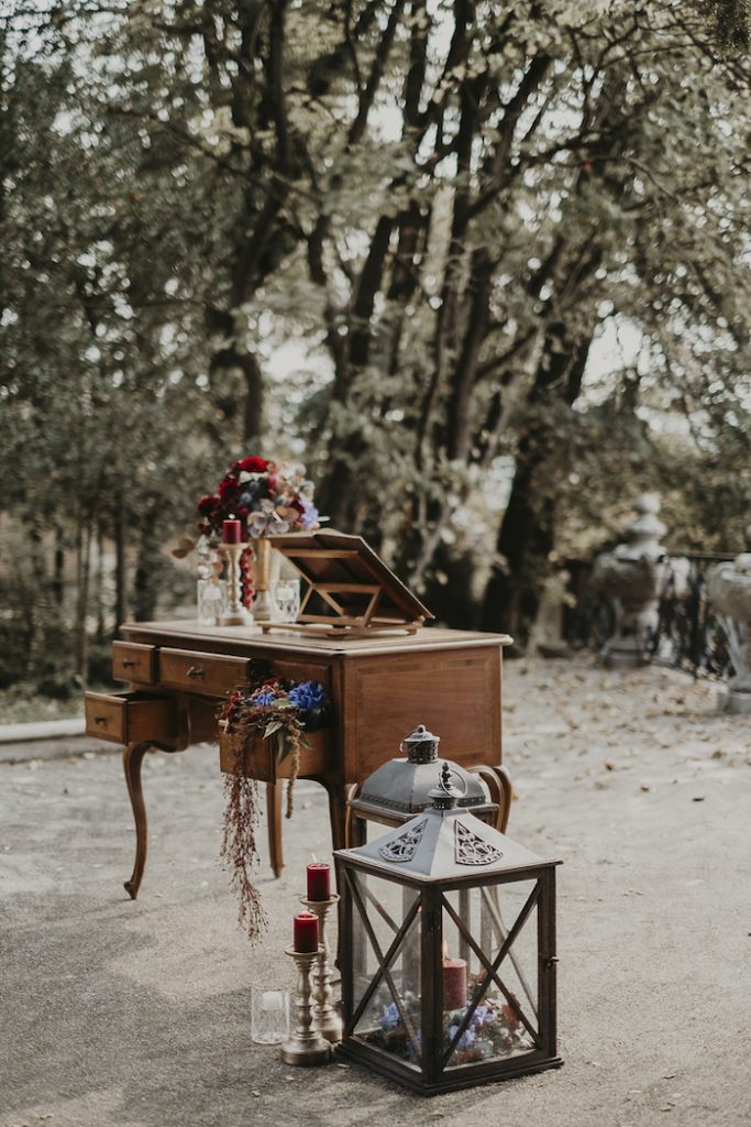 matrimonio autunnale petrolio e rosso 37